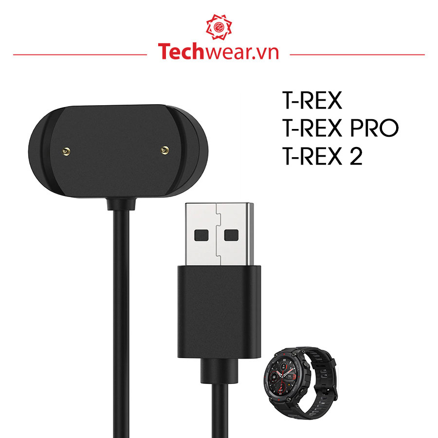 Cáp sạc đồng hồ amazfit t-rex | t rex pro | t-rex 2 - hàng có sẵn giao ngay - bảo hành 3 tháng
