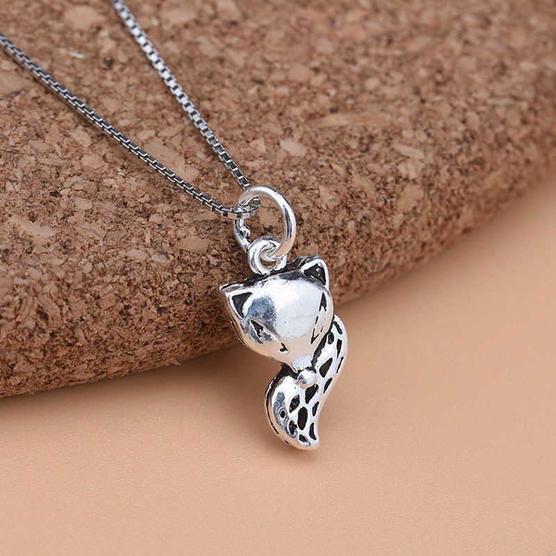 Charm móc treo hình hồ ly- charm bạc 925 - mã ca175