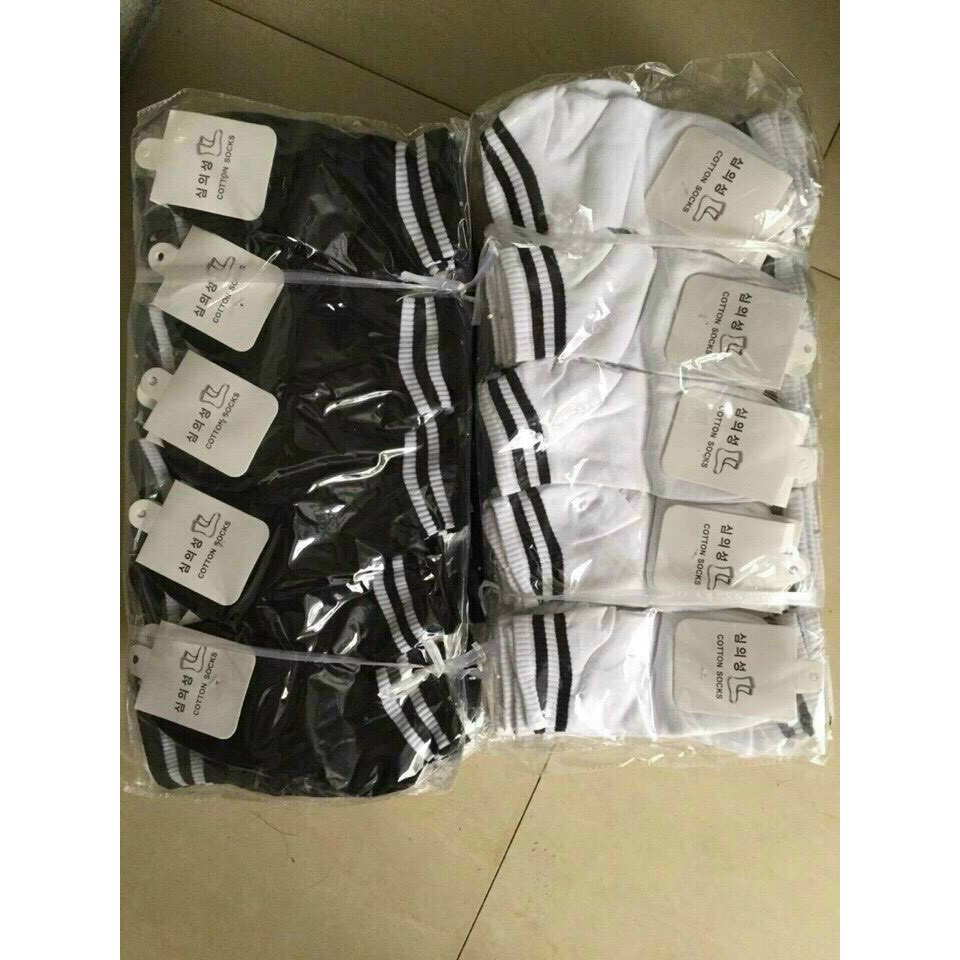 [Mã FASHIONT4MA2 giảm 10K đơn 50K] Tất Cổ Ngắn Kẻ Sọc Hàn QuốcTAT102