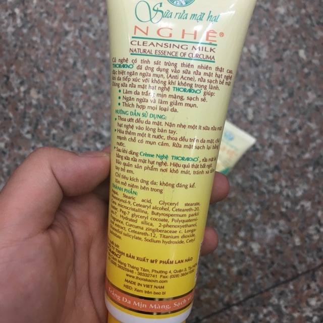 Sữa rửa mặt hạt nghệ Thorakao 100g