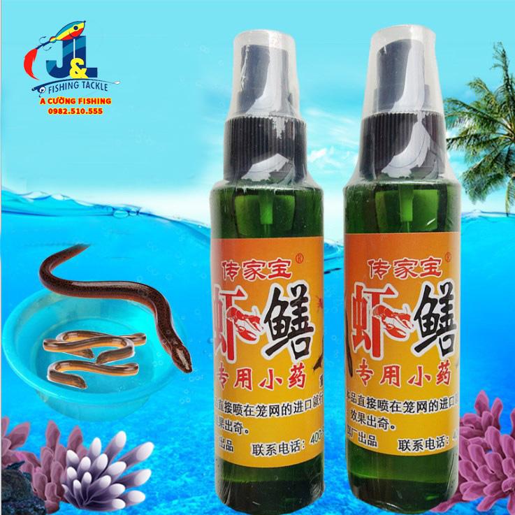 Mồi Dụ TÔM Và LƯƠN Dạng Xịt Đặc Biệt 120ml Siêu Nhậy