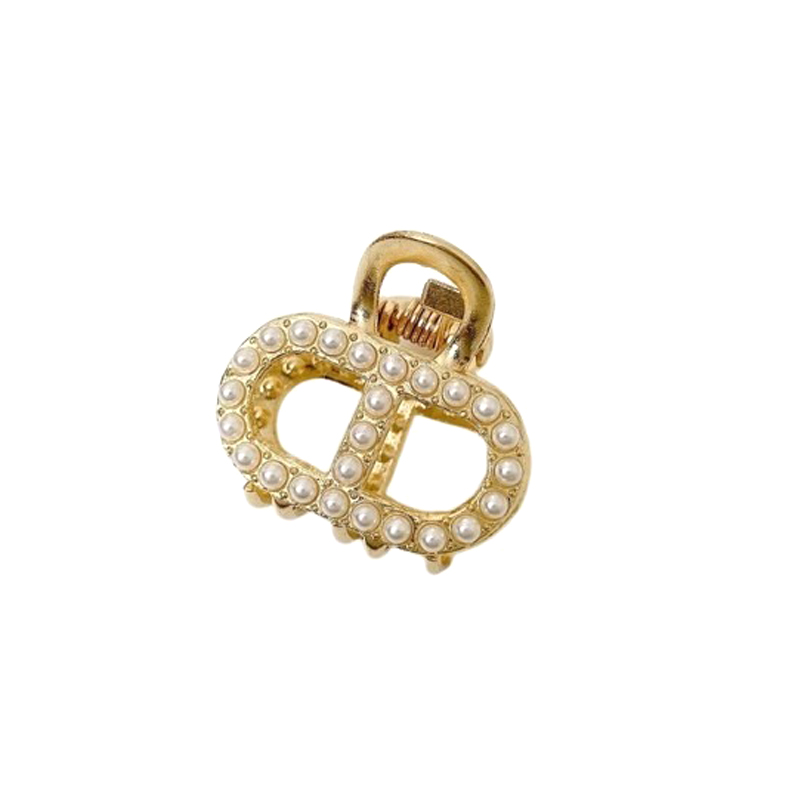 Clip hair claws crab applique Stone & Pearl artificial