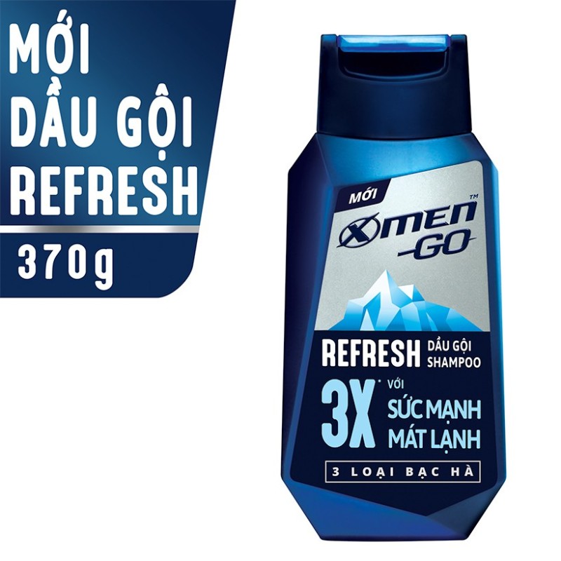 X Men - Dầu gội X-Men Go REFRESH 3 Loại Bạc Hà 370G - Giá Sỉ cao cấp