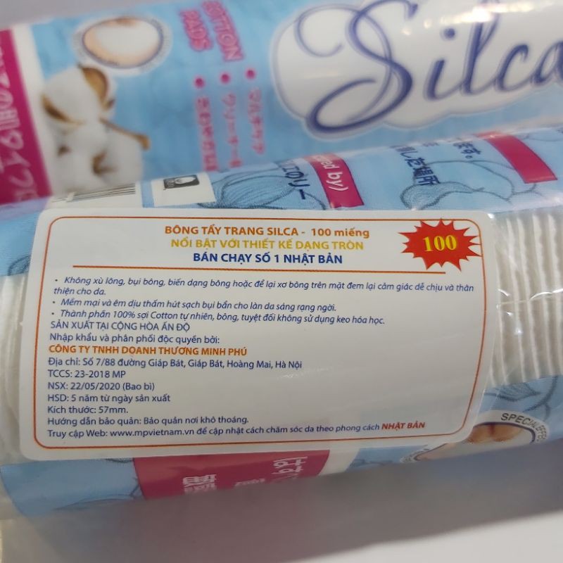 Bông tẩy trang Silca Nhật 140 miếng