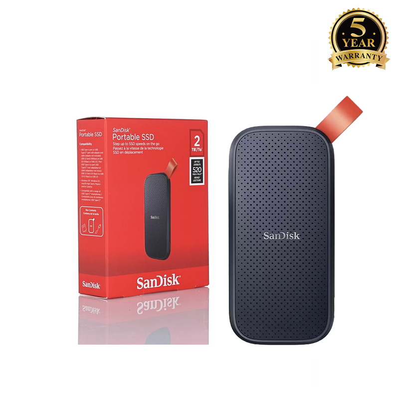 Ổ cứng di động SSD External Sandisk E30 Portable dung lượng 1TB / 2TB 800MB/s (2 dung lượng tuỳ chọn) phụ kiện 1986