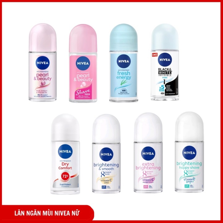 Combo 3 Chai Lăn Khử Mùi Nivea 50ml