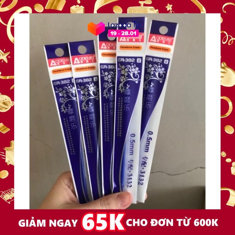 20 RUỘT VIẾT XÓA ĐƯỢC NGÒI 0.5MM CAO CẤP ( MÀU TÍM, MÀU XANH )