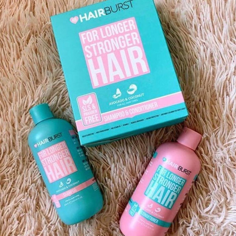 Combo Bộ Dầu Gội & Dầu Xả Hairburst Shampoo & Conditioner For Longer Stronger Hair Ngăn ngừa rung tóc, nuôi dưỡng chuyên sâu (dung tích 350ml*2) nhập khẩu