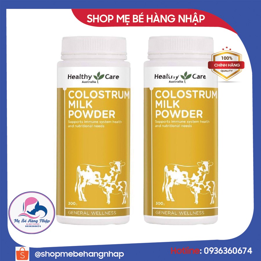 Sữa non Healthy Care Colostrum Milk Powder 300g của Úc Mẫu mới