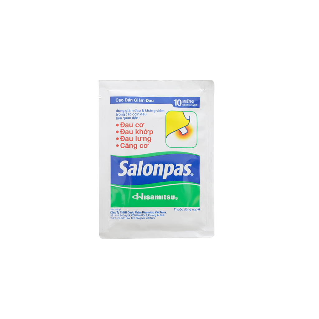 Cao dán SALONPAS hộp 10 miếng hoặc 20 miếng