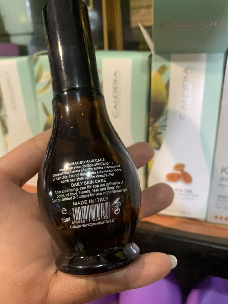 Tinh dầu dưỡng bóng và mềm tóc Argan Calodia 55ml