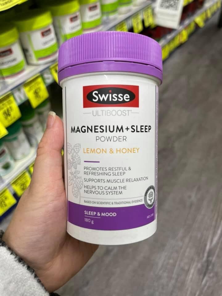 Swisse Ultiboost Magnesium Sleep Powder - Bột ngủ ngon Chanh & Mật ong