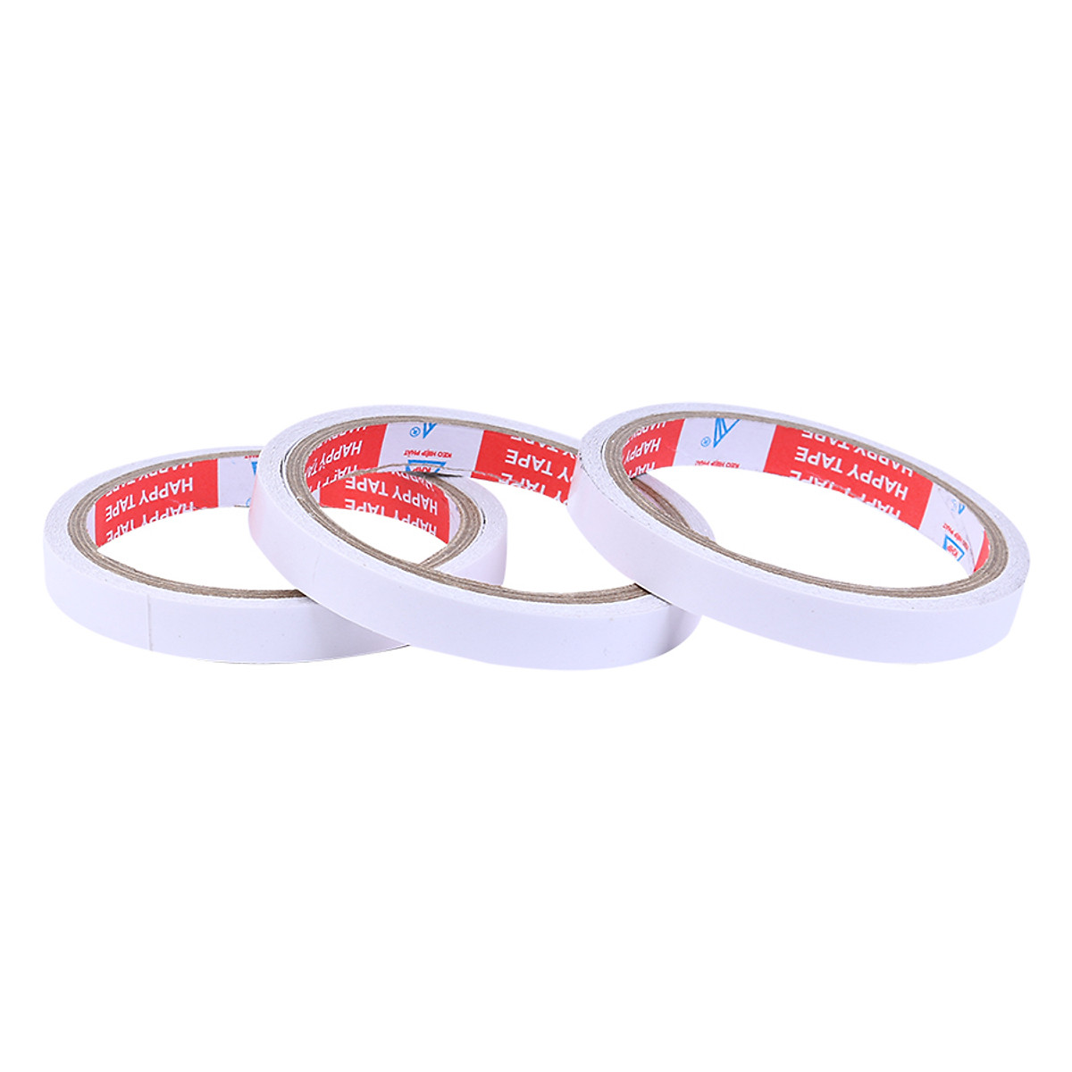 Băng Keo Hai Mặt 1F2 (3 Cuộn/Lốc) Keo Siêu Dính Cao Cấp Chính Hãng