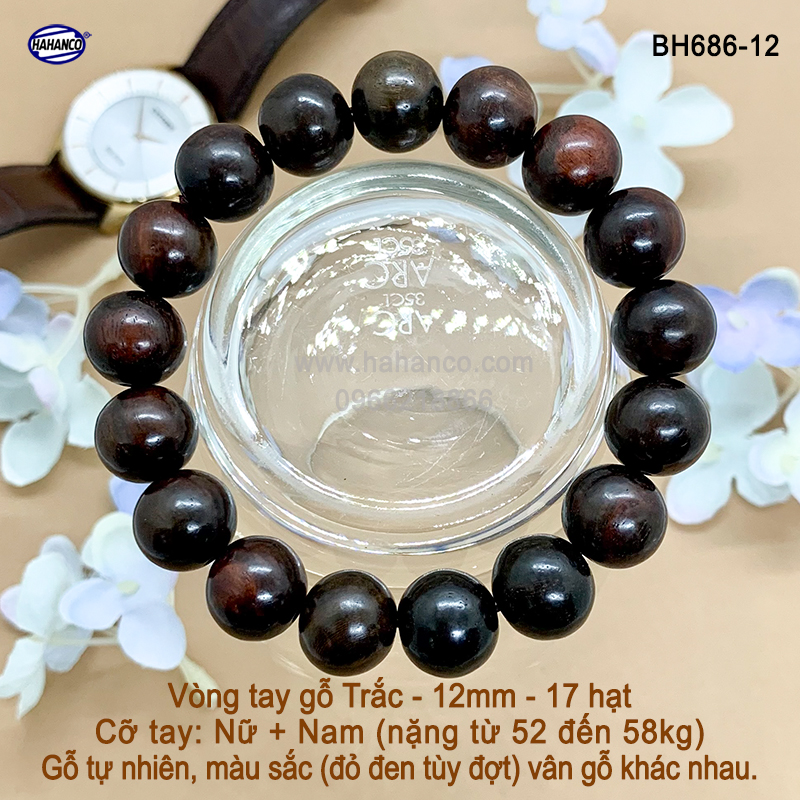 Vòng tay gỗ trắc - phong thủy - tài lộc - trắc đen / đỏ màu tự nhiên
