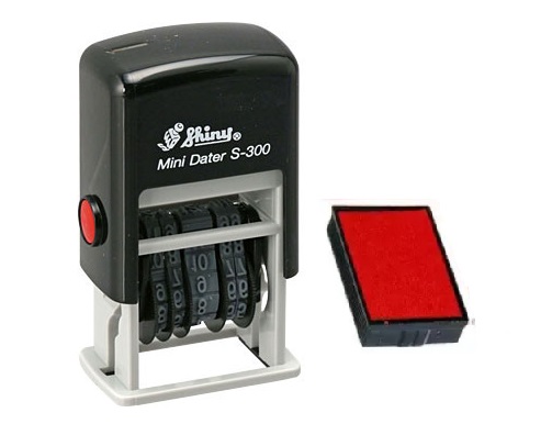 [HCM]Dấu ngày tháng năm liền mực 3mm Shiny S300 - Shiny S-300