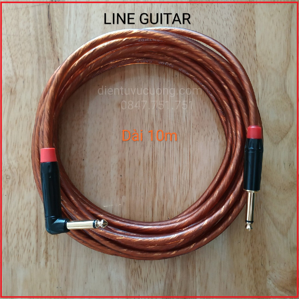 [HCM]Dây Line Kết Nối Cho Đàn Guitar ( Nâu 10m )