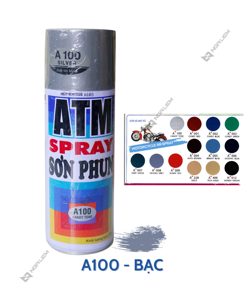 SƠN XỊT ATM SPRAY (400ML) (Màu mô tô + phản quang)
