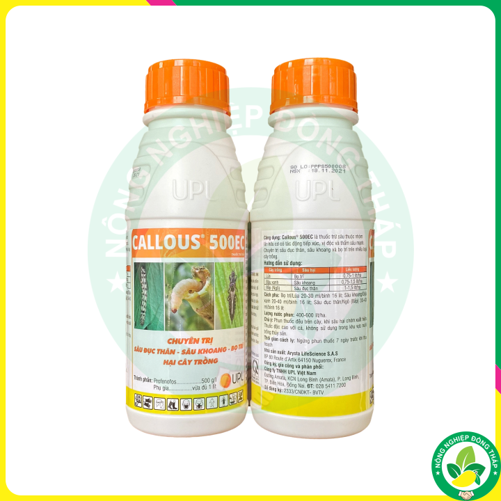 Thuốc Trừ Sâu CALLOUS 500EC – Chuyên Trị: Sâu Đục Thân, Sâu Khoang, Bọ Trĩ Hại Cây Trồng (Chai 450ml)