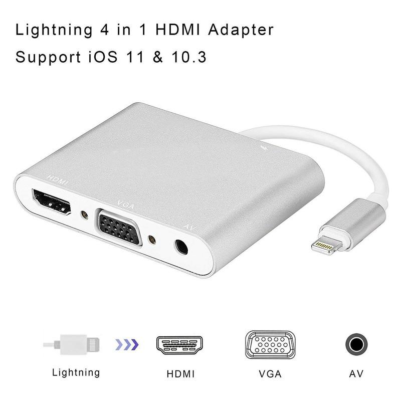 Cáp chuyển đổi Lightning to Digital AV Multiport HDMI VGA Audio