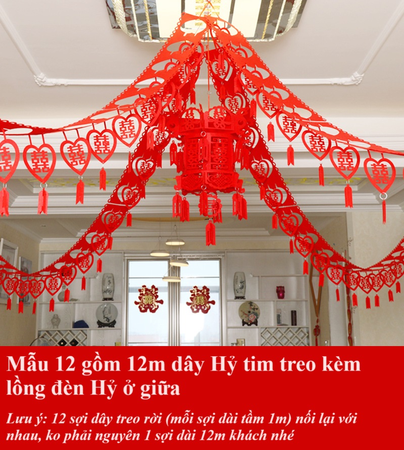 {Sẵn hàng y hình} Set trang trí trần nhà ngày cưới