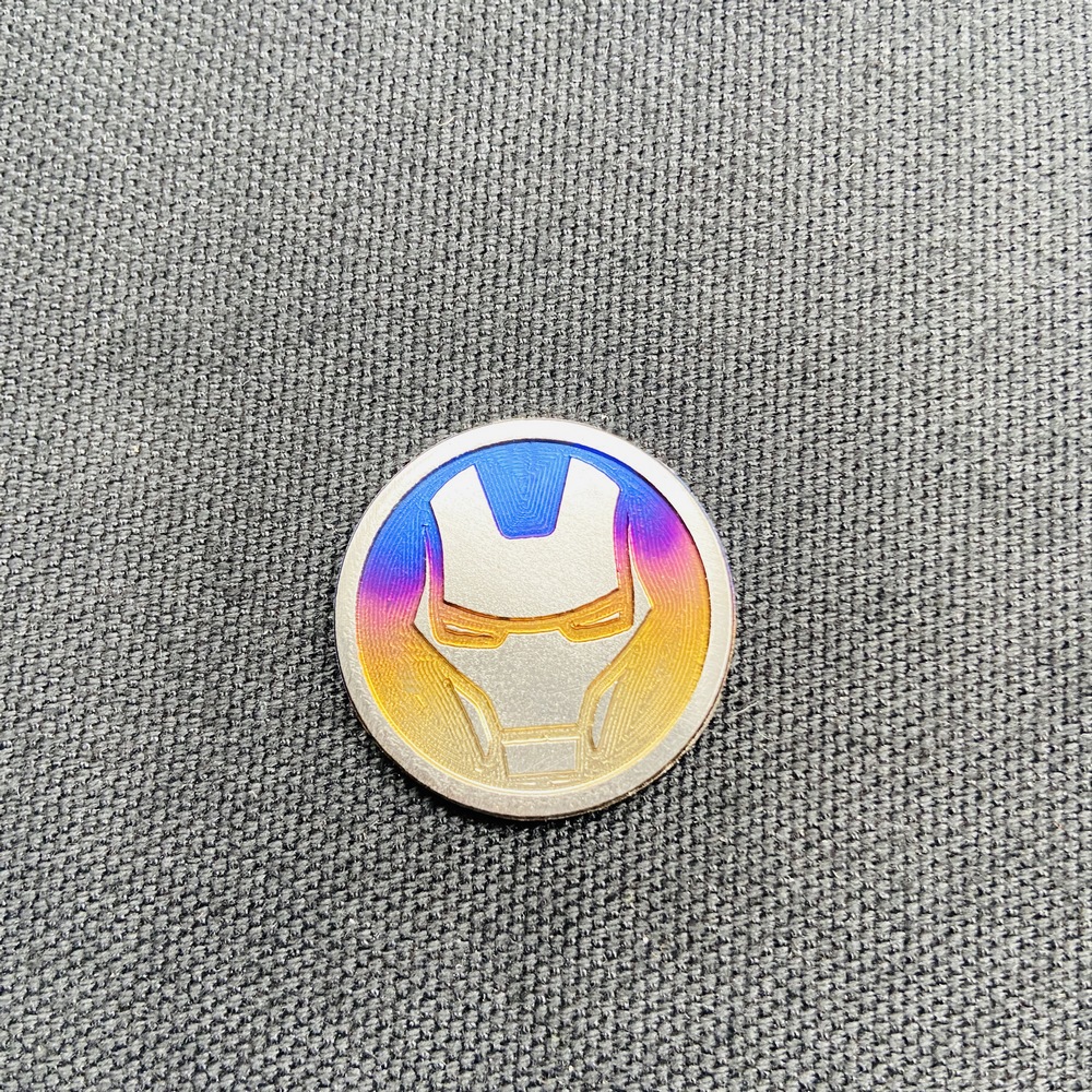 TEM TITAN LOGO HUY HIỆU TRÒN KIỂU IRONMANN DÁN TRANG TRÍ XE MÁY, VẬT DỤNG, ỐP LƯNG ĐIỆN THOẠI, NÓN BẢO HIỂM..