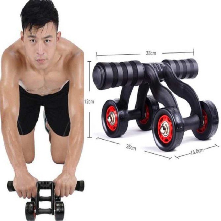 Con Lăn Tập Bụng 4 Bánh