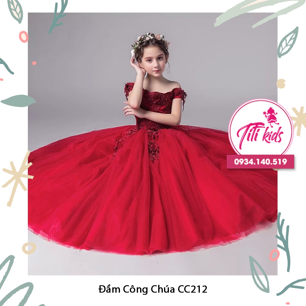 Đầm Váy Công Chúa Trẻ Em Cao Cấp Titikids CC212