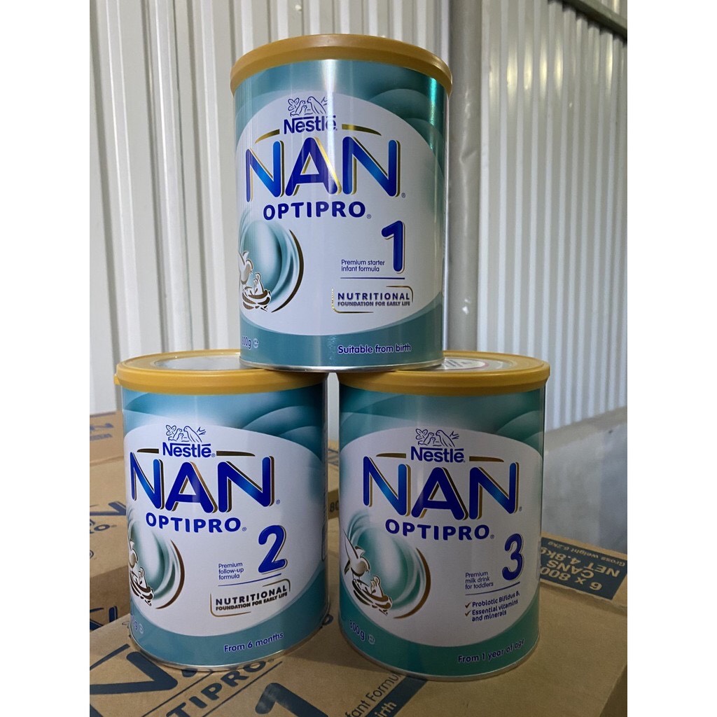 Sữa Nan Úc Optipro đủ số 1 2 3 800g ( DATE THÁNG 2/2022)