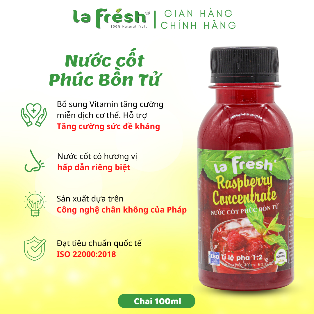 Nước cốt Phúc bồn tử Lafresh chai 100ml