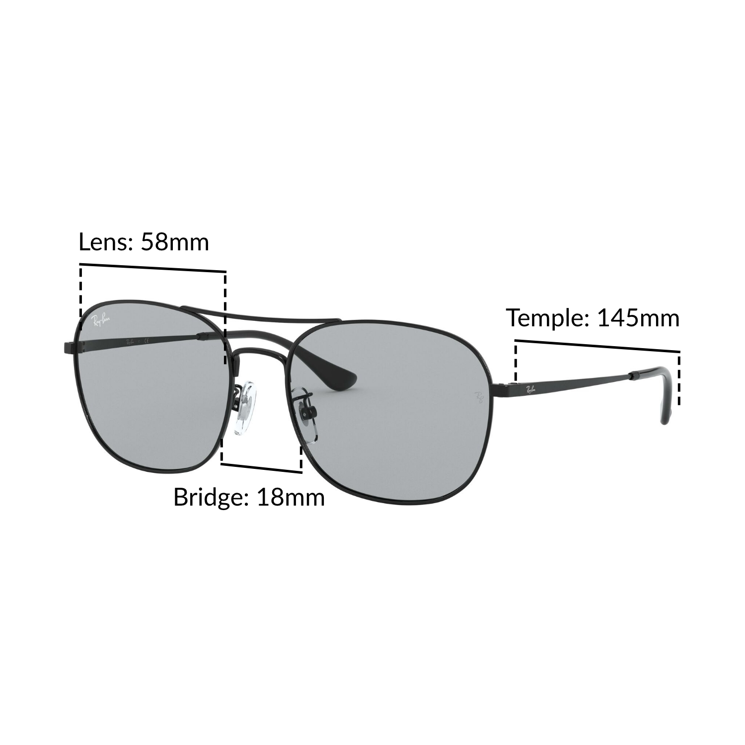 Mắt Kính RAY-BAN - RB3613D 002/1 - Kính mát Size 58