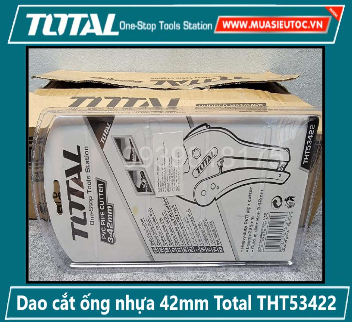 Dao cắt ống nhựa 42mm Total THT53422