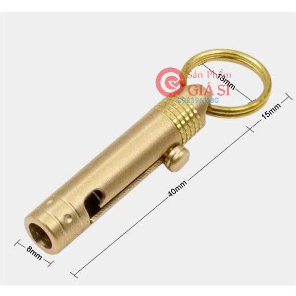 Móc Khóa Dao Rọc Giấy Mini Bằng Đồng Thau