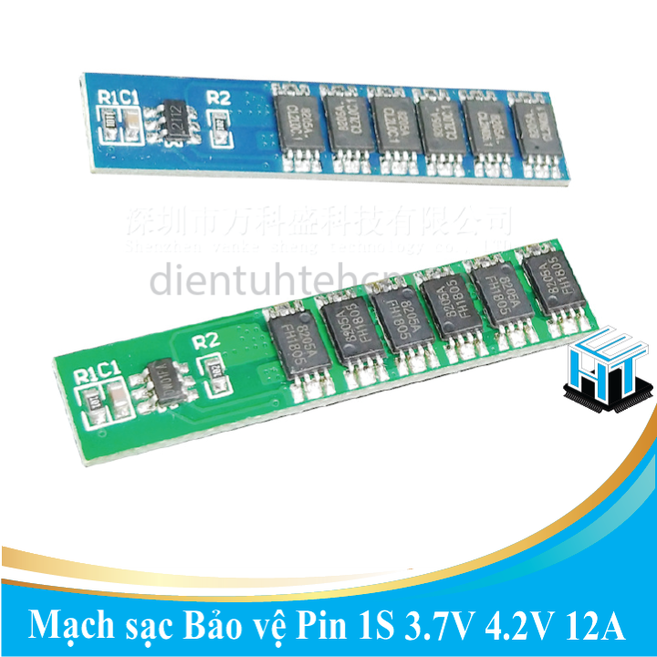 Mạch sạc Bảo vệ Pin 1S 3.7V và 3.2V 12A