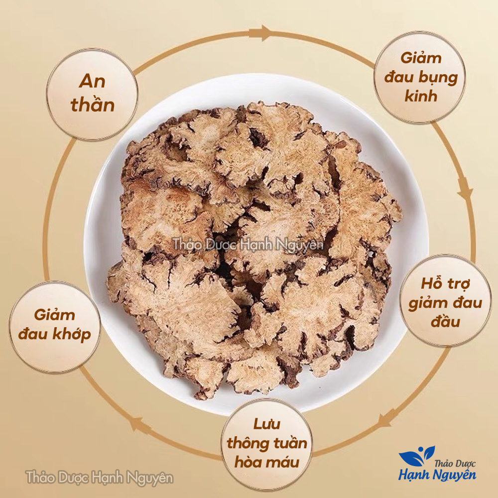 Xuyên khung thái lát 500g, khô, sạch, thơm, giúp lưu thông khí huyết, máu, giảm đau đầu, điều kinh