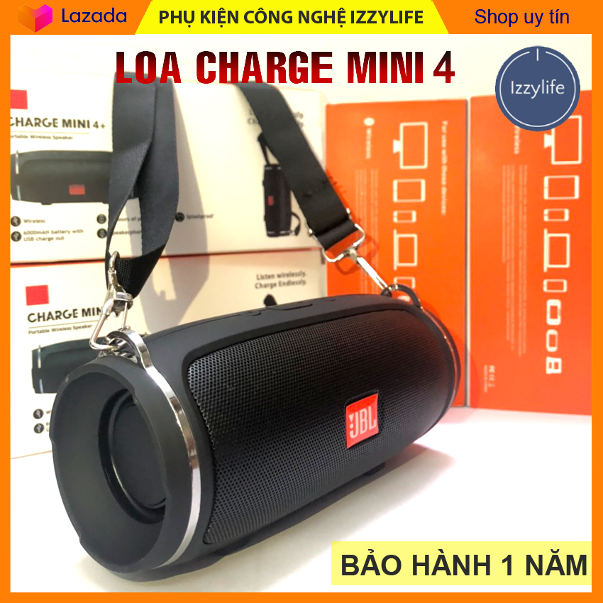 Loa Bluetooth Không Dây Charge 4 Mini Bản Có Dây Đeo Tiện Lợi, Âm Thanh Đỉnh Cao Pin Trâu 6-8H Chống Nước IPx7, Loa bluetooth, loa không dây loa vi tính loa boombox