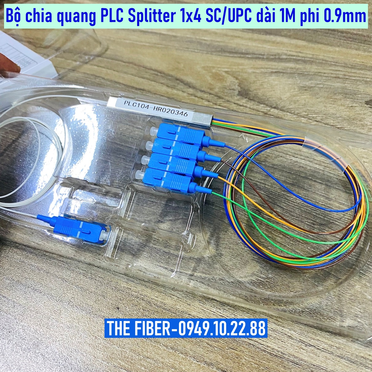 [HCM]Bộ chia quang PLC 1x4 SC-UPC phi 0.9mm dài 1M