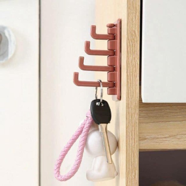 Móc treo đồ dán tường 4 nhánh đa năng .đtvm