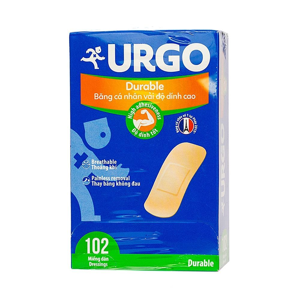 Băng cá nhân Urgo Durable 102 miếng/hộp