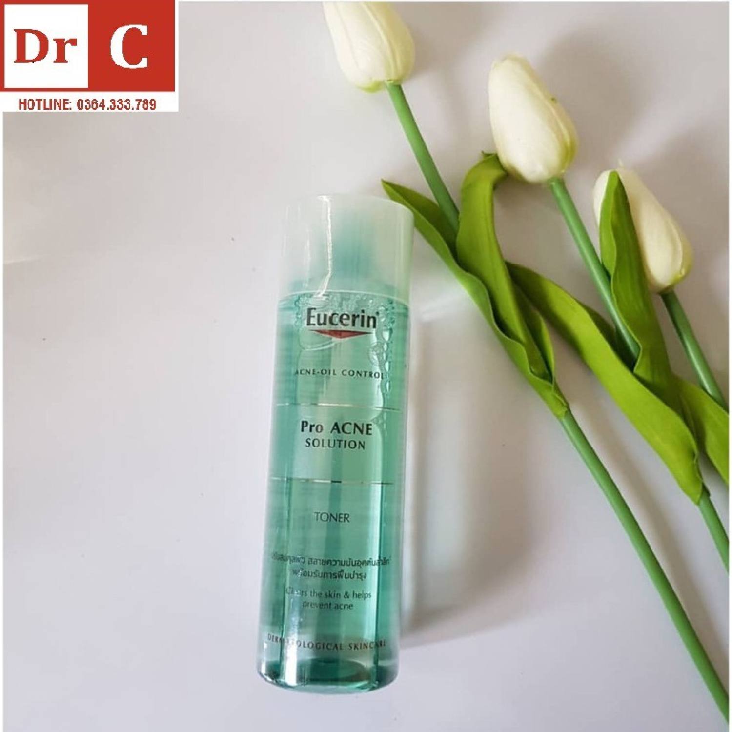 Toner Eucerin ⚜️CHÍNH HÃNG⚜️ Nước Hoa Hồng Eucerin Pro Acne Solution cho da dầu mụn 200ml