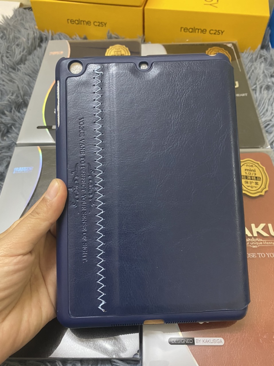 bao da KaKu cho ipad mini 1, mini 2, mini 3, mini 4, mini 5 giá rẻ tích hợp chân đế, tắt mở cảm ứng máy