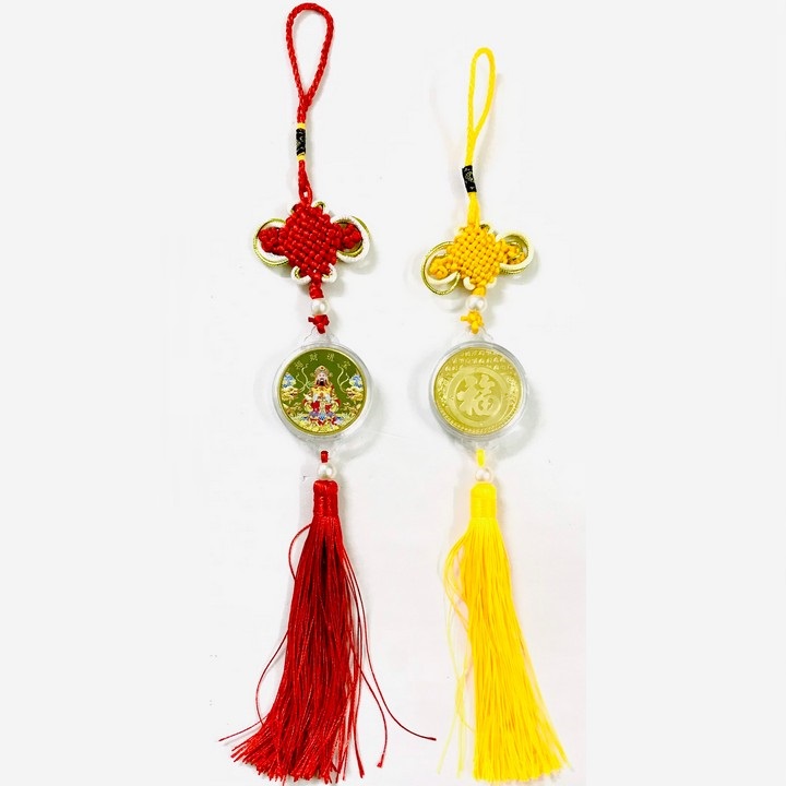 Dây treo xu thần tài in màu đường kính đồng xu là 4cm - sp005201