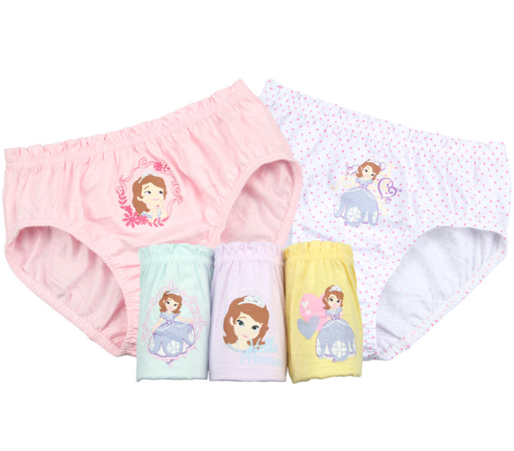 [HCM]Bộ 5 quần lót trẻ em vải cotton 100% Hàn Quốc mẫu Công chúa Sofia