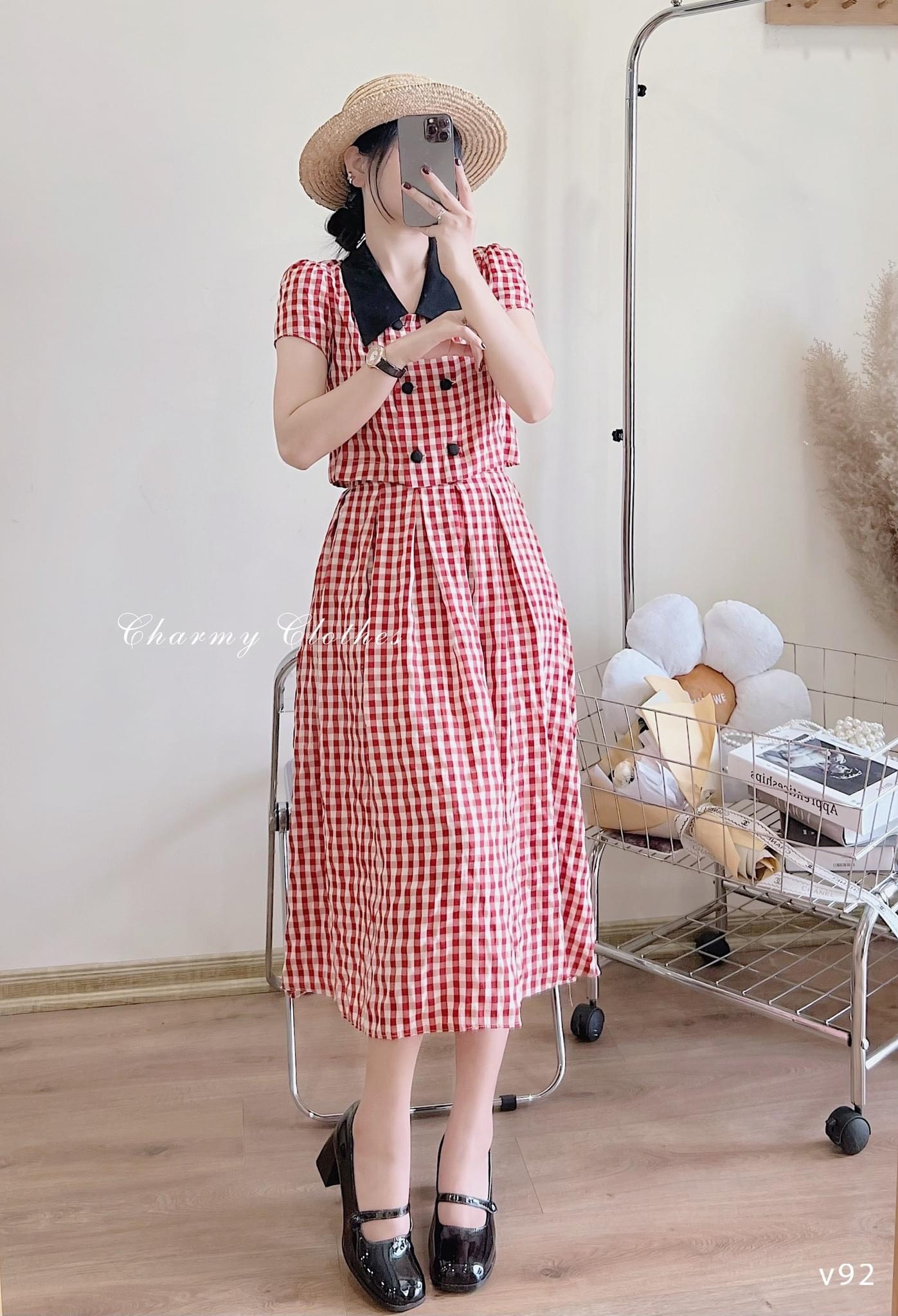 [HCM]ĐẦM CARO SIÊU XINH CAO CẤP