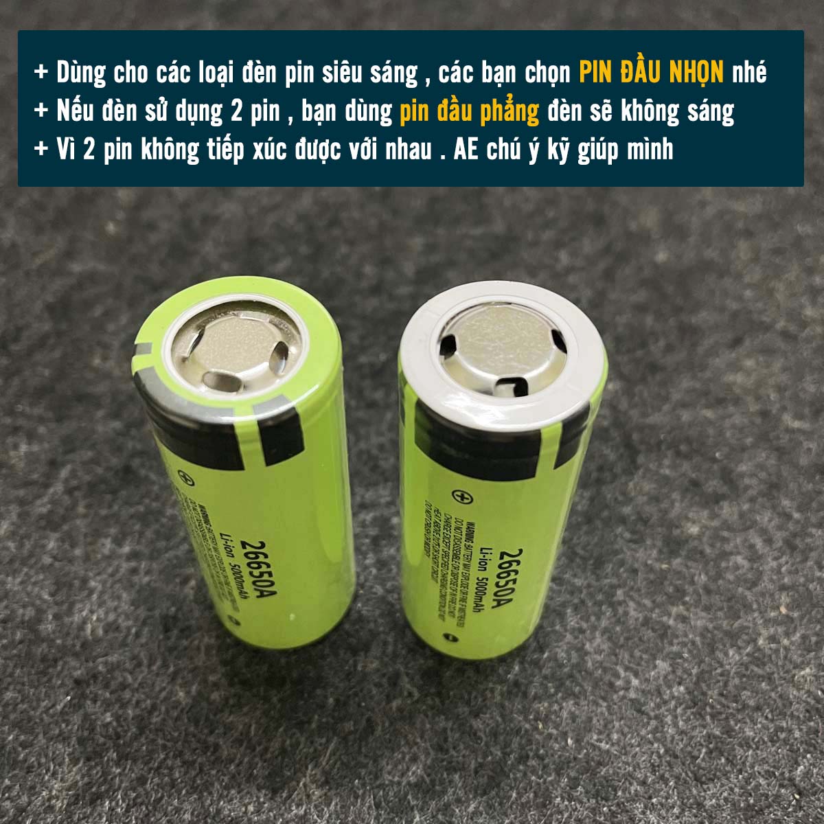 Pin Cell 26650 Li-ion 5000mAh xả cao 30A