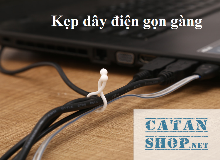 [HCM]Dây xoắn giữ dây cáp điện bộ kẹp dây điện xoắn giúp nhà cửa – văn phòng gọn gàng siêu tiện dụng GD306-KepDDXoan