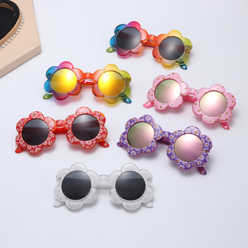 Giá bán CONFRONT REMISSION86ON8 Outdoor Photography Party Favors Travel Flower Shaped Kids Sunglasses Sunglasses for Toddler Girls Boys Round Flower Sunglasses