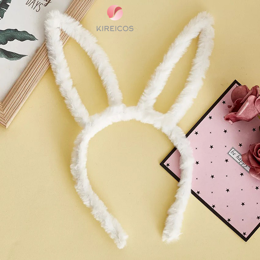 Băng Đô Tai Thỏ Lông Sù Mềm Siêu Cute - kireicos
