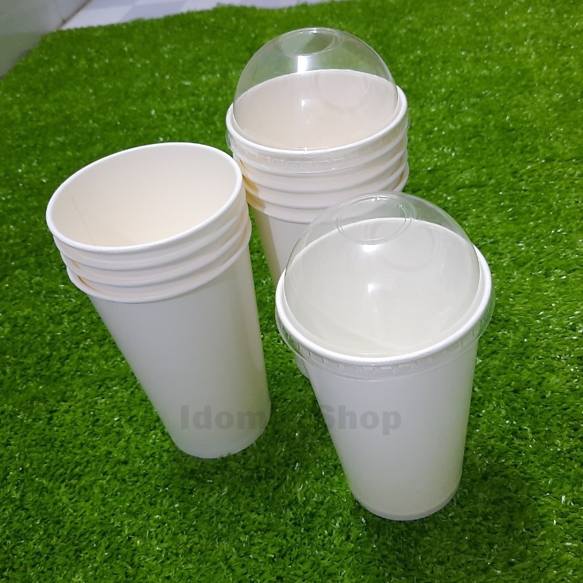 Ly Giấy Trà Sữa Nắp Cầu - 10 Cái