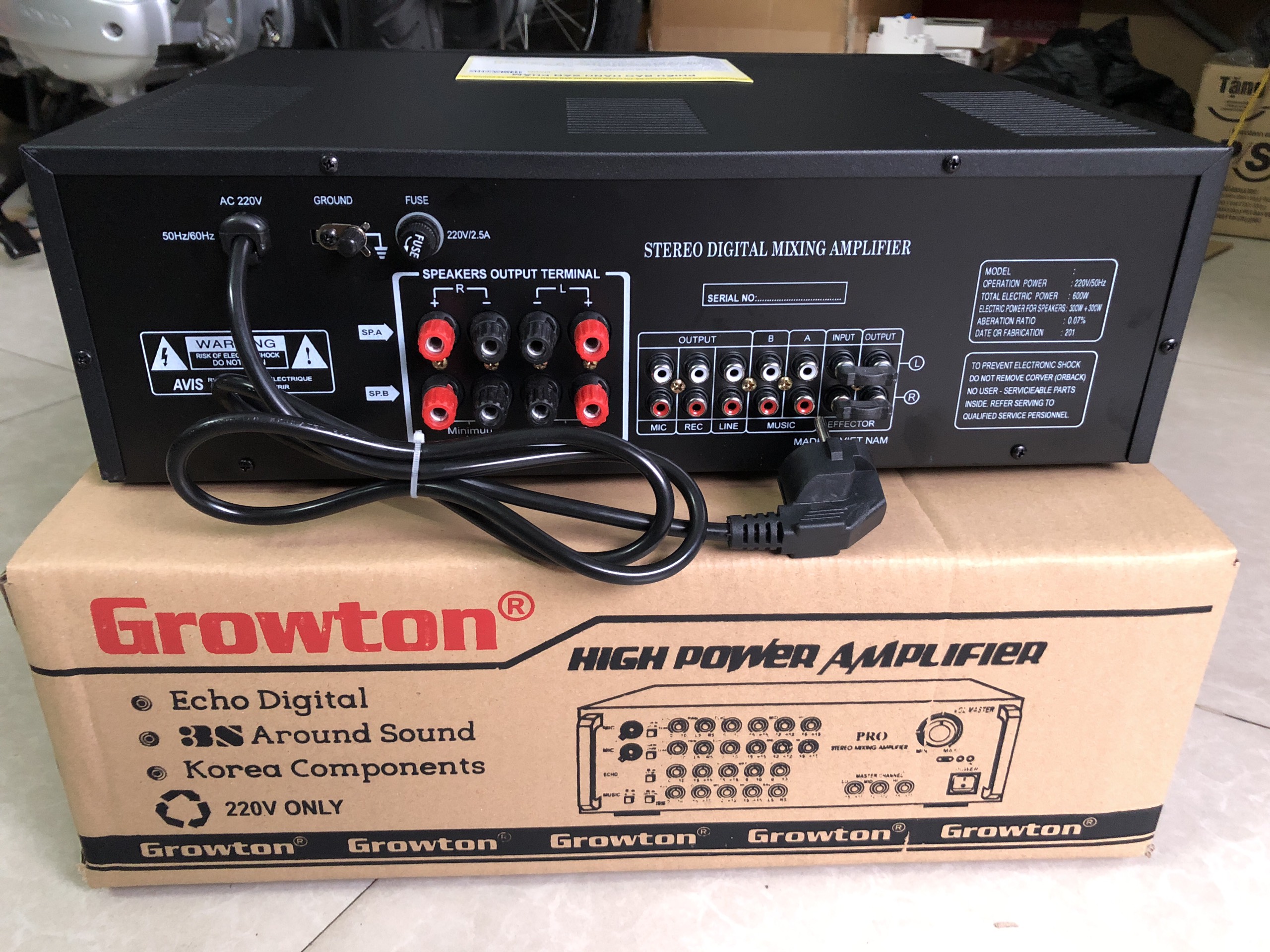 Amply Growton PN-4800 chạy 8 sò Cs 600W