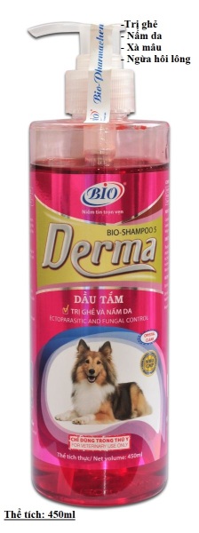 [HCM]BIO-DERMA 450ml. Sữa tắm chó- mèo nhiễm nấm da viêm da ghẻ